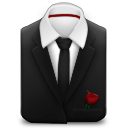 Manager Black Tie - Rose Icon 128x128 png